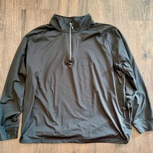 Cutter & Buck Mens Big & Tall Quarter Zip Pullover - Black - Size 2XB